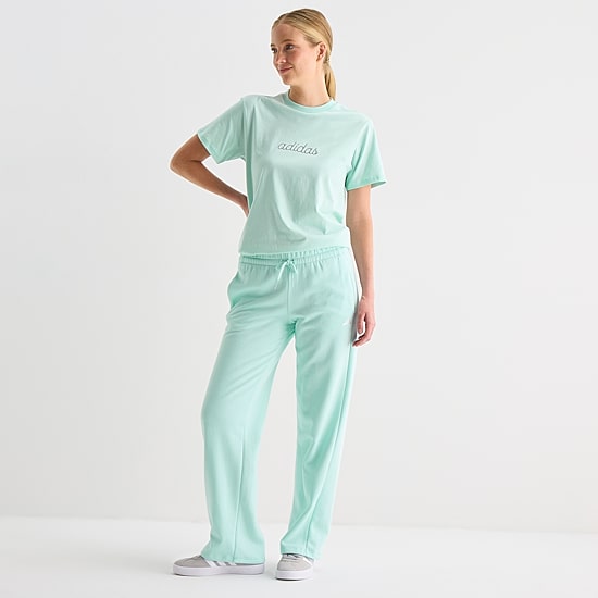 adidas Womens Straight Mid Rise Regular Fit Sweatpant