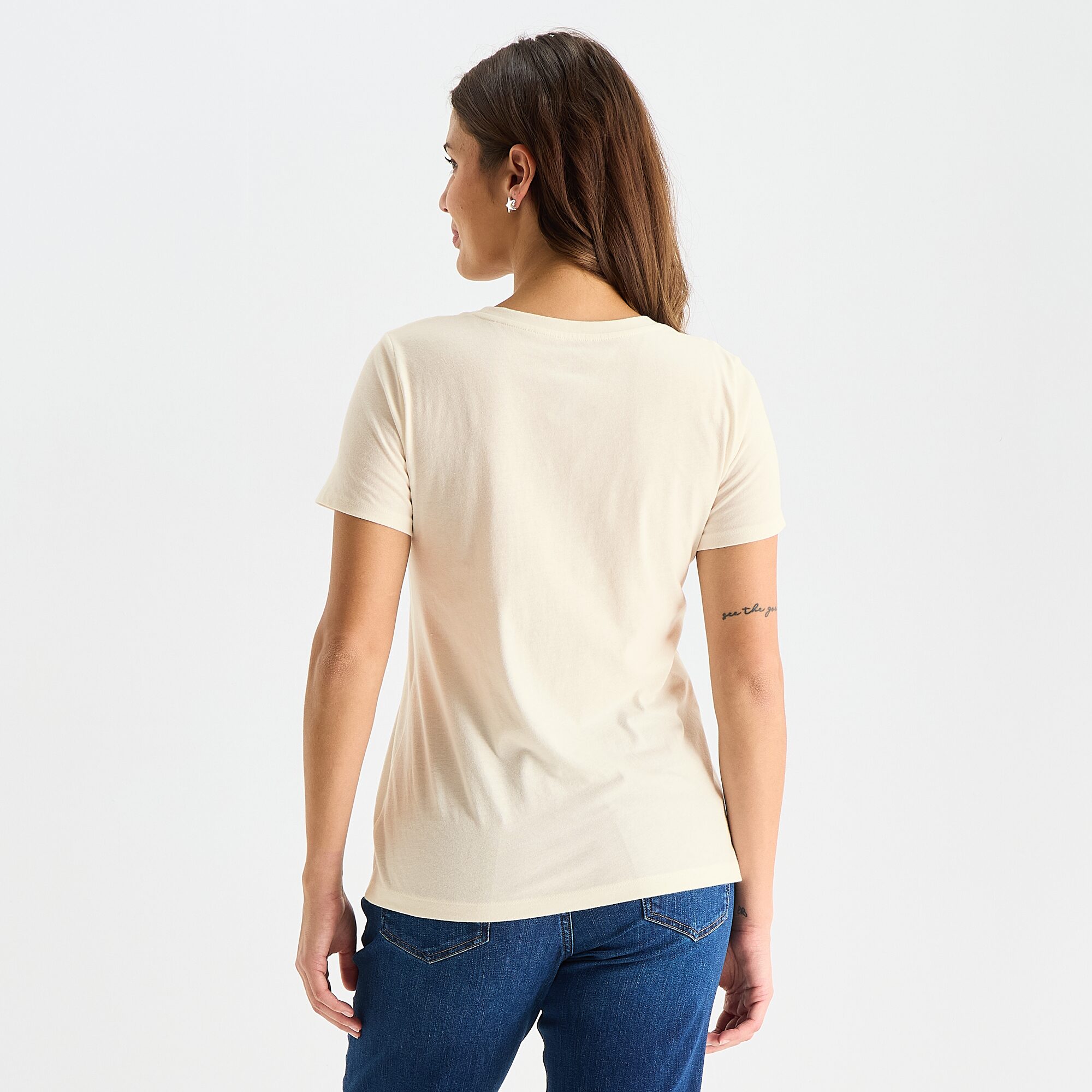 St. John's Bay Womens Crew Neck Short Sleeve Regular Fit Graphic T-Shirt