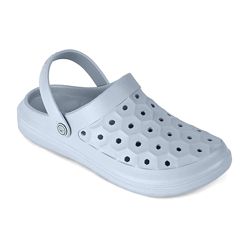 Joybees Solid Varsity Lined Womens Round Closed Toe Clogs In Blue