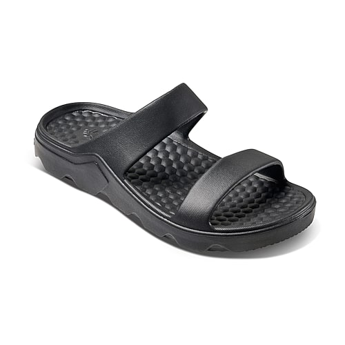 Joybees Womens Solid Riviera Slide Sandals In Black