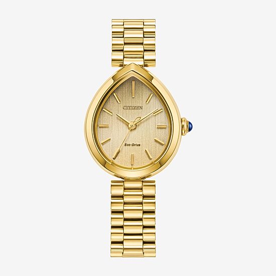 Citizen Womens Gold Tone Stainless Steel Bracelet Watch Em1202-50p