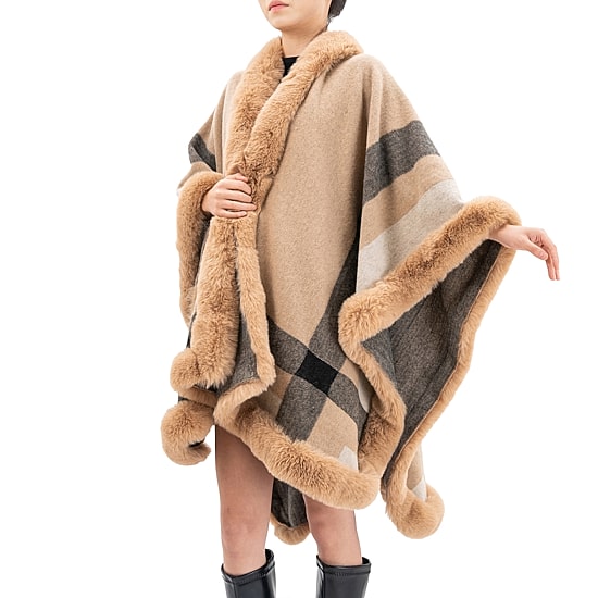 Karla Hanson Savannah Ruana Womens Long Sleeve Poncho