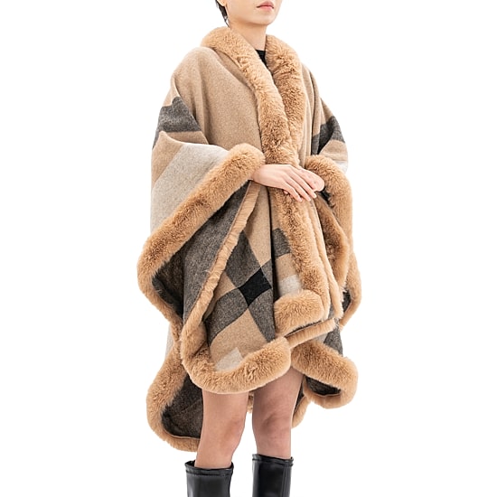 Karla Hanson Savannah Ruana Womens Long Sleeve Poncho