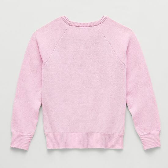 Little & Big Kid Girls Round Neck Long Sleeve Hello Kitty Pullover Sweater