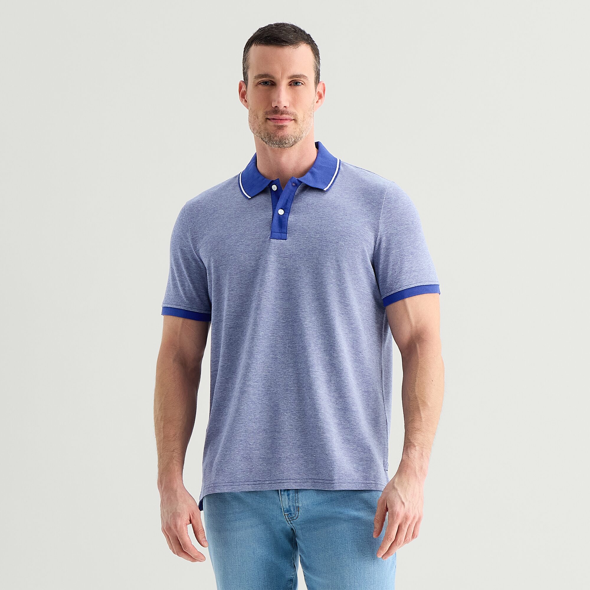 St. John's Bay Essential Oxford Mens Slim Fit Short Sleeve Polo Shirt