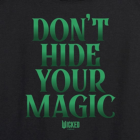 Wicked Magic Womens Round Neck Long Sleeve Regular Fit Wicked Graphic T-Shirt