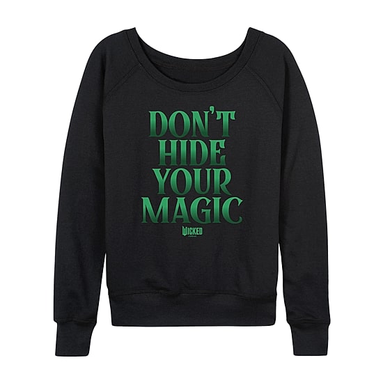Wicked Magic Womens Round Neck Long Sleeve Regular Fit Wicked Graphic T-Shirt