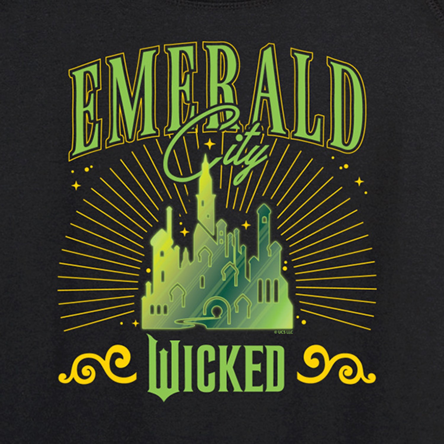 Wicked Emerald City Womens Round Neck Long Sleeve Regular Fit Graphic T-Shirt