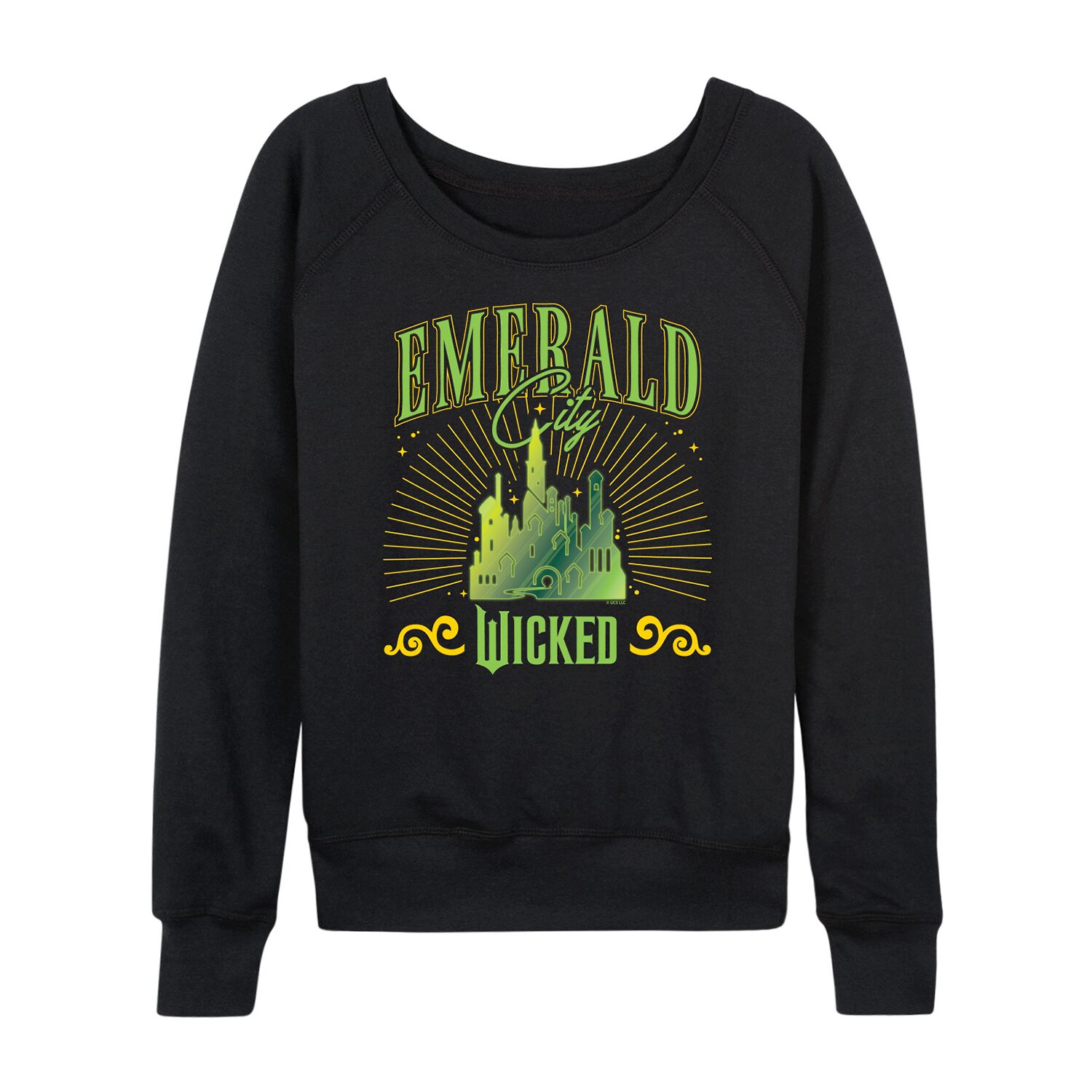 Wicked Emerald City Womens Round Neck Long Sleeve Regular Fit Graphic T-Shirt