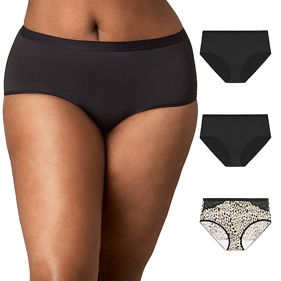 Playtex®  3-Pack Microfiber Full Coverage Hipster Underwear US1001