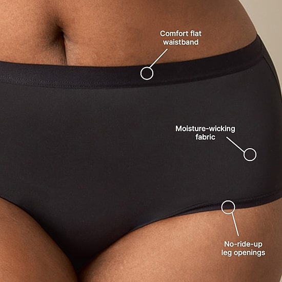 Playtex®  3-Pack Microfiber Full Coverage Hipster Underwear US1001