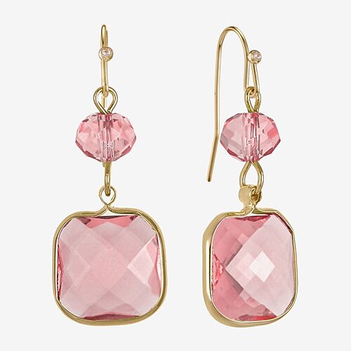 Liz Claiborne Womens Drop Earrings In Pink