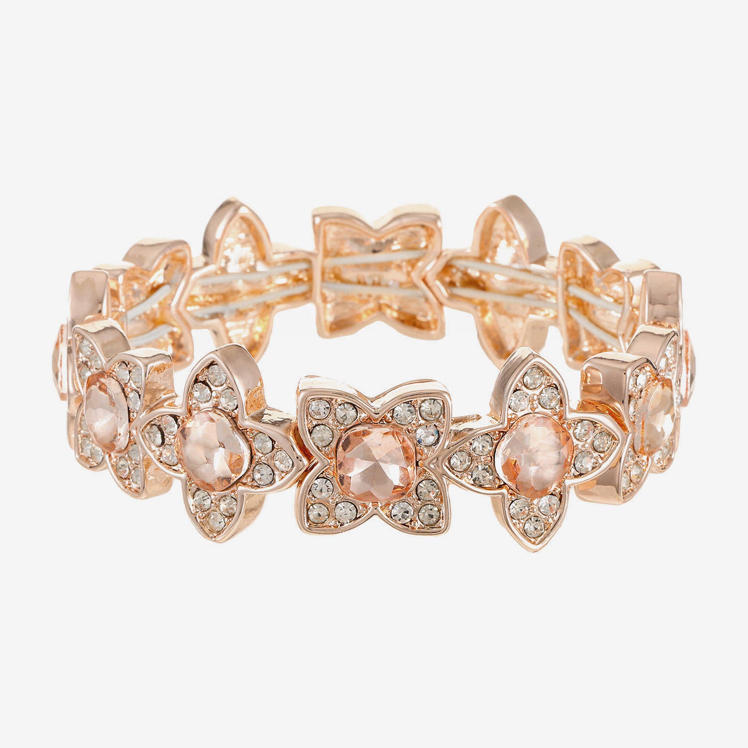 Monet Jewelry Womens Orange Clover Stretch Bracelet