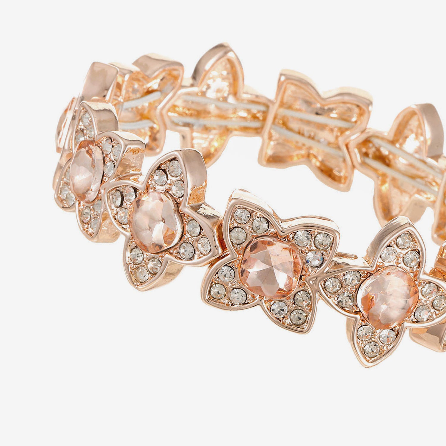 Monet Jewelry Womens Orange Clover Stretch Bracelet