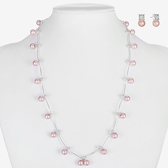 Monet Jewelry Timeless Womens Glass Simulated Pearl Round 2-pc. Jewelry Set