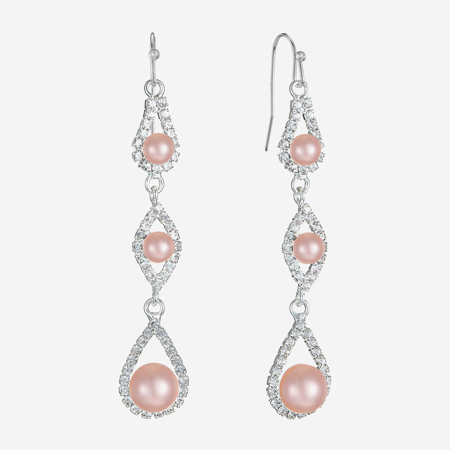 Monet Jewelry Timeless Womens Glass Simulated Pearl Round Hypoallergenic Drop Earrings