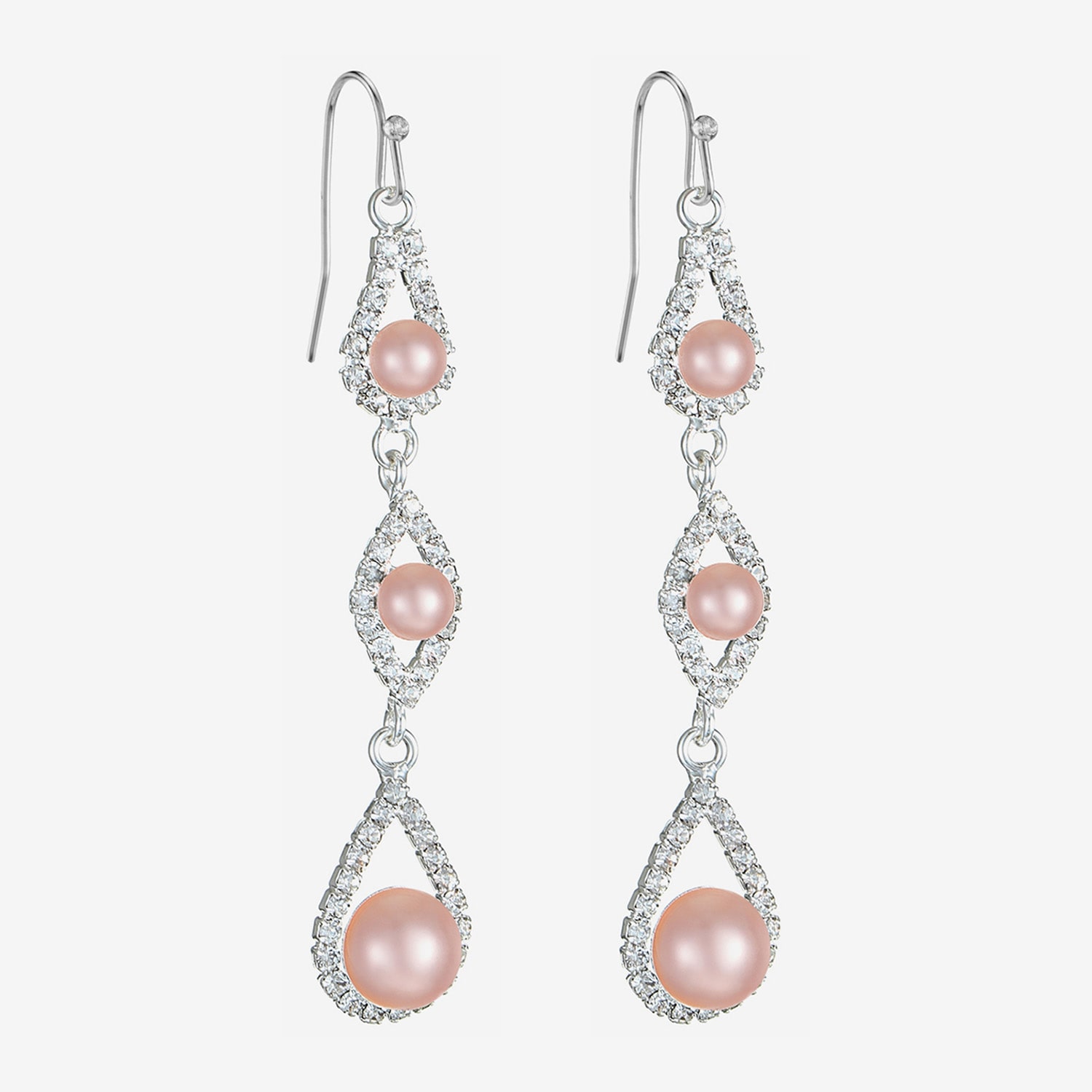 Monet Jewelry Timeless Womens Glass Simulated Pearl Round Hypoallergenic Drop Earrings
