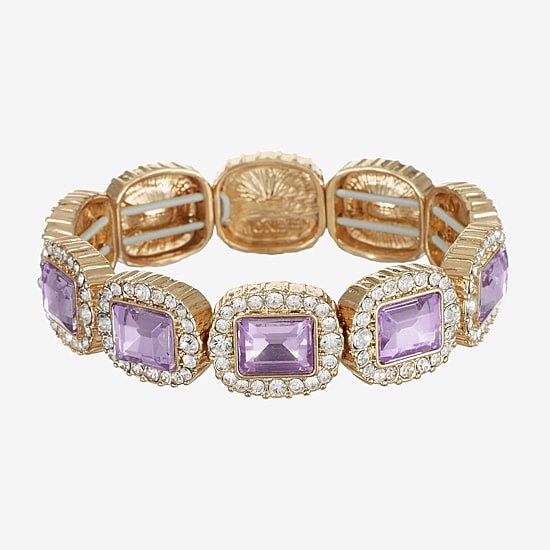 Monet Jewelry Womens Glass Stretch Bracelet