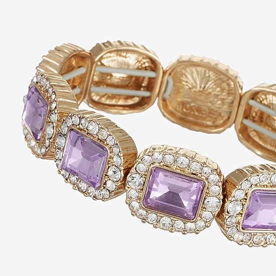 Monet Jewelry Womens Glass Stretch Bracelet