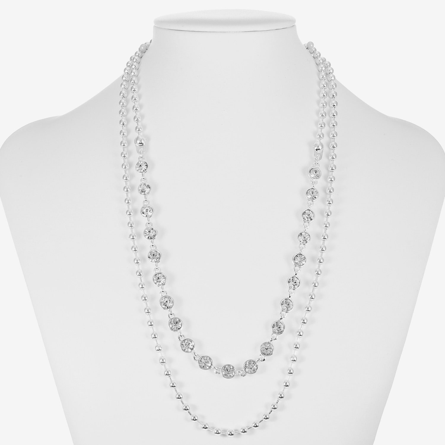 Liz Claiborne Womens Glass 17 Inch Strand Necklace