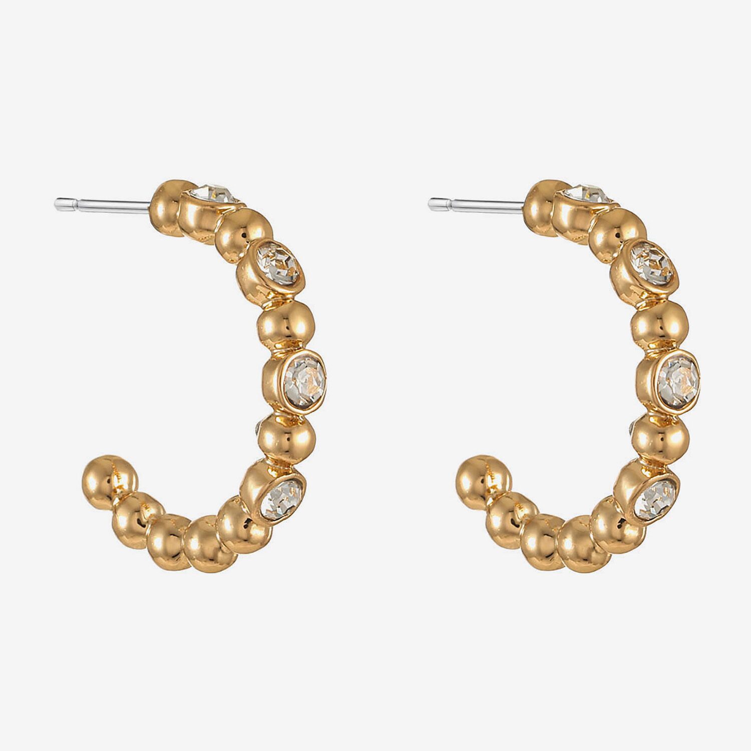 Liz Claiborne Womens Glass 25.4mm Hypoallergenic Hoop Earrings