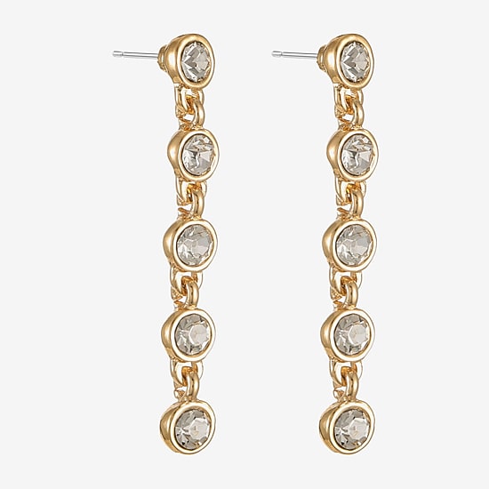 Liz Claiborne Womens Glass Hypoallergenic Drop Earrings
