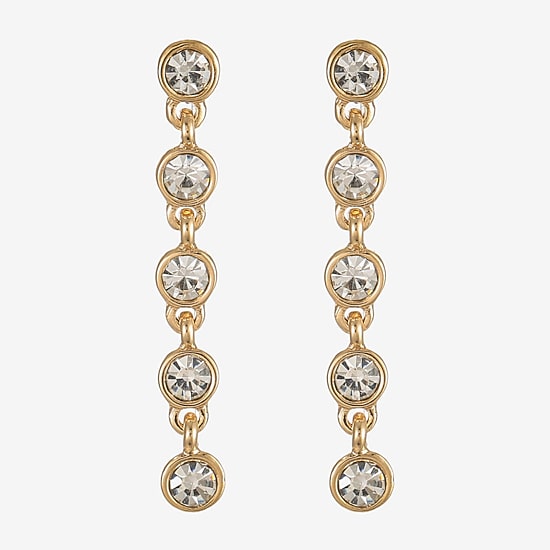 Liz Claiborne Womens Glass Hypoallergenic Drop Earrings