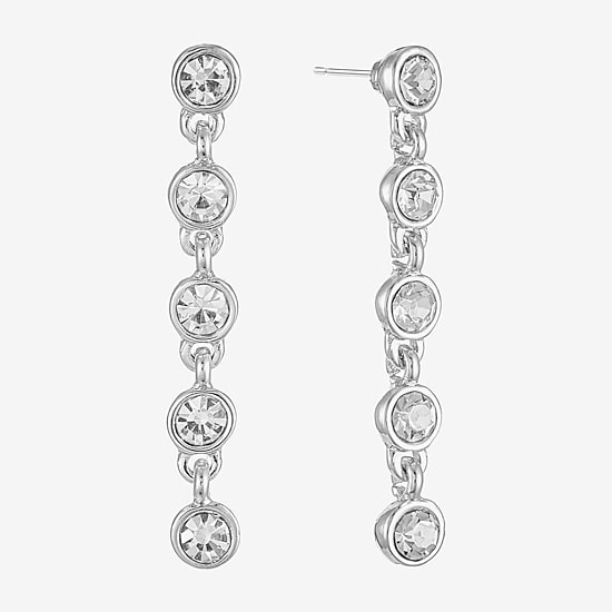Liz Claiborne Womens Glass Hypoallergenic Drop Earrings