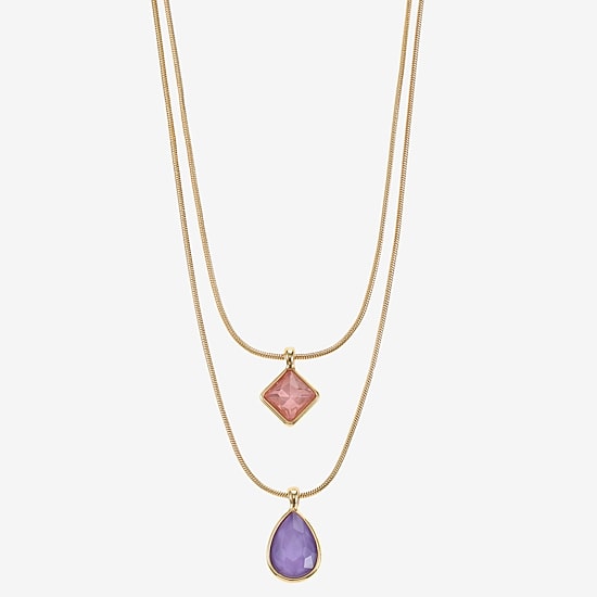 Monet Jewelry Womens Glass 17 Inch Strand Necklace