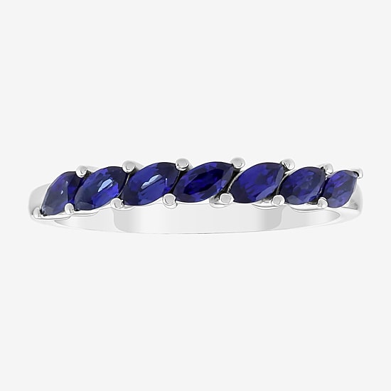 Limited Quantities! Womens Lab Created Blue Sapphire 10K Gold Band