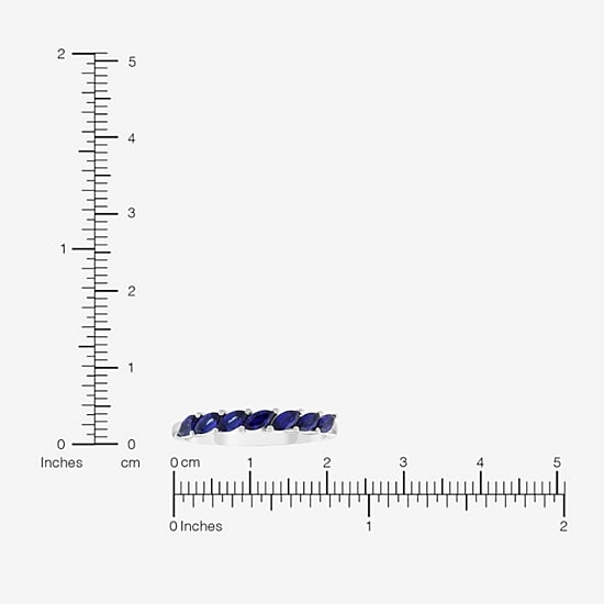 Limited Quantities! Womens Lab Created Blue Sapphire 10K Gold Band