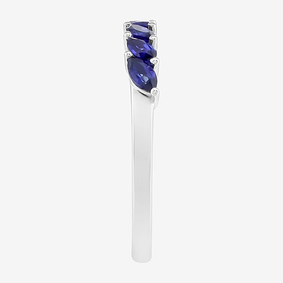 Limited Quantities! Womens Lab Created Blue Sapphire 10K Gold Band
