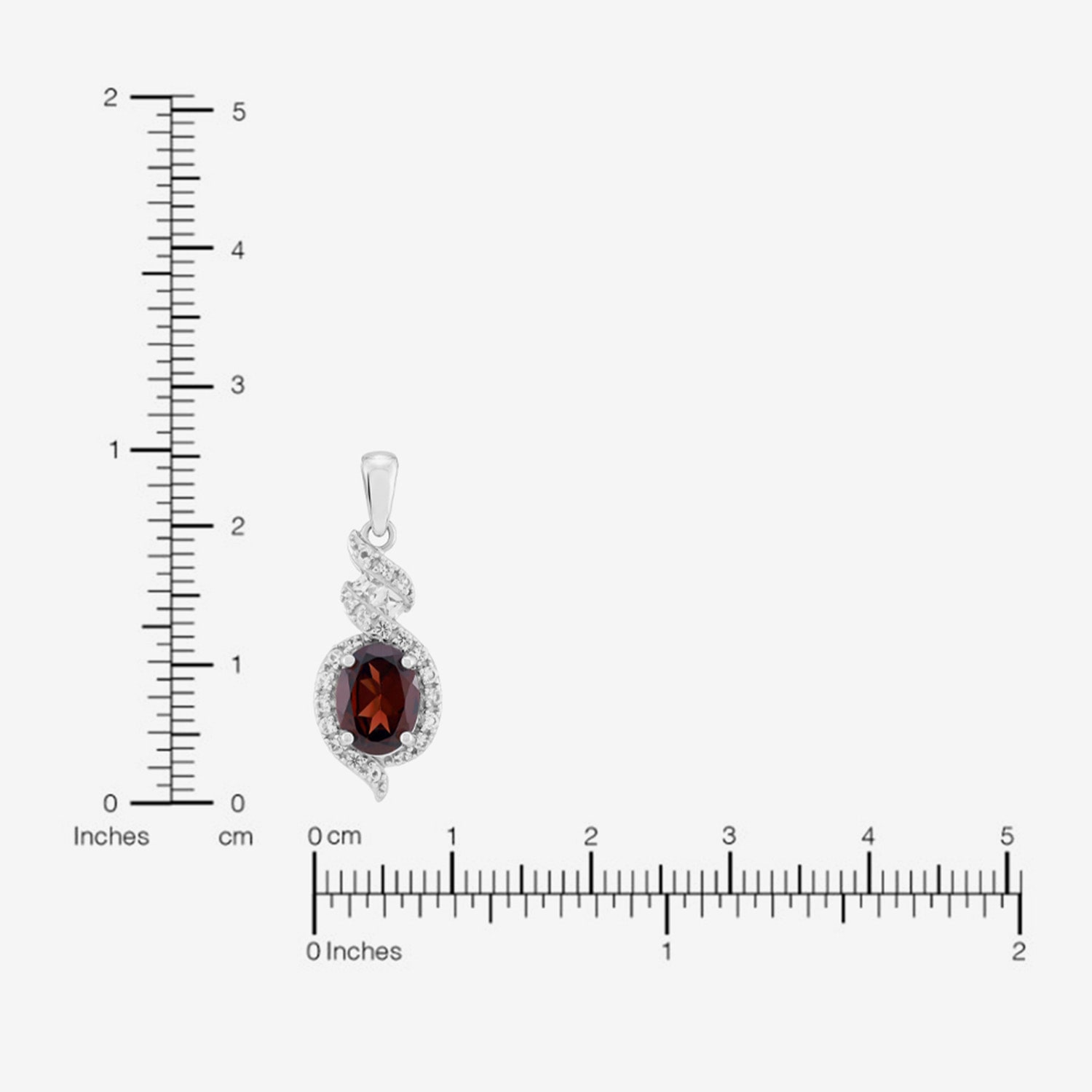 Limited Quantities! Womens Genuine Red Garnet Sterling Silver Oval 20 Inch Pendant Necklace
