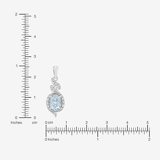 Limited Quantities! Womens Genuine Blue Aquamarine Sterling Silver Oval 18 Inch Pendant Necklace