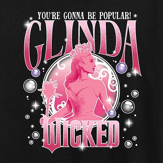 Wicked Glinda Popular Womens Crew Neck Short Sleeve Regular Fit Wicked Graphic T-Shirt