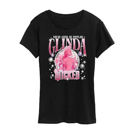 Wicked Glinda Popular Womens Crew Neck Short Sleeve Regular Fit Wicked Graphic T-Shirt