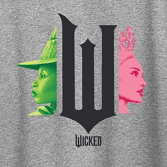 Wicked Elphaba Glinda Womens Crew Neck Short Sleeve Regular Fit Wicked Graphic T-Shirt