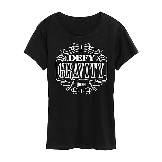 Defy Gravity Womens Crew Neck Short Sleeve Regular Fit Wicked Graphic T-Shirt