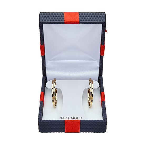 Womens 14K Gold 27.5mm Hoop Earrings