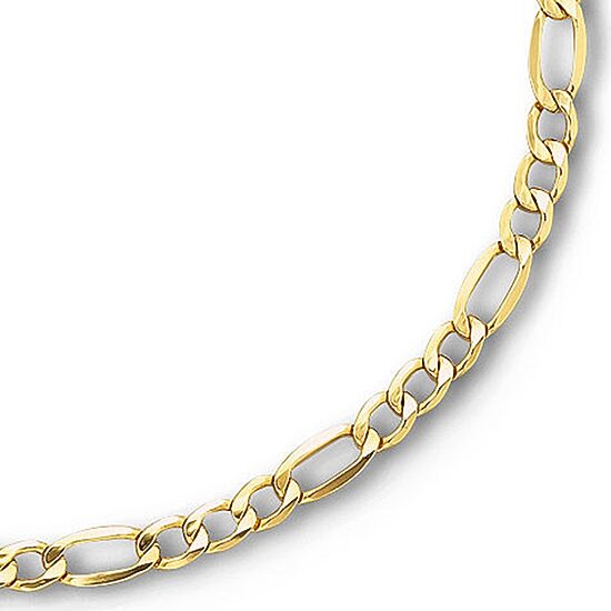 10K Yellow Gold 20" Hollow Figaro Chain