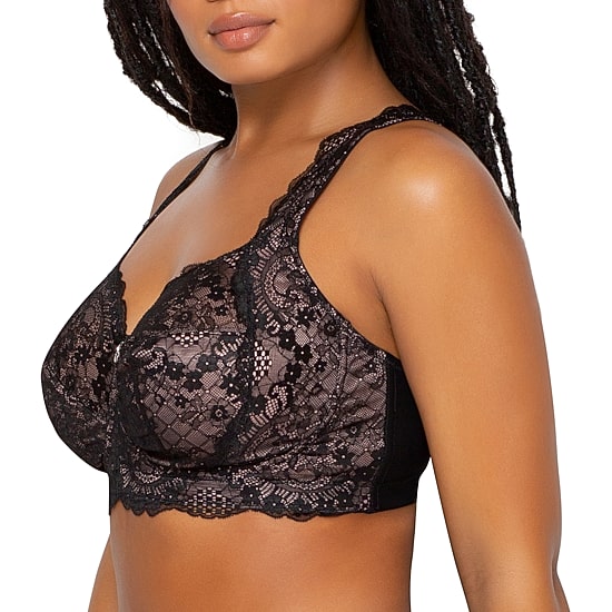 Curvy Couture Luxe Lace Wireless Bra-1320