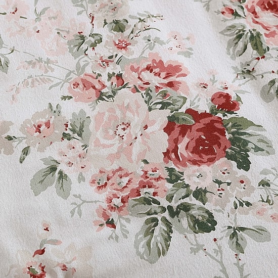 Laura Ashley Ashfield Cotton Flannel Midweight Reversible Comforter Set