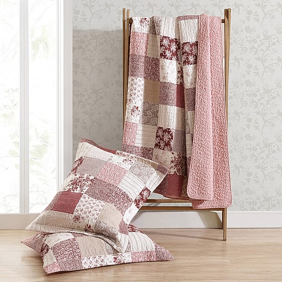 Laura Ashley Celi Patchwork Reversible Quilt Set