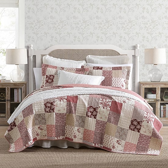 Laura Ashley Celi Patchwork Reversible Quilt Set