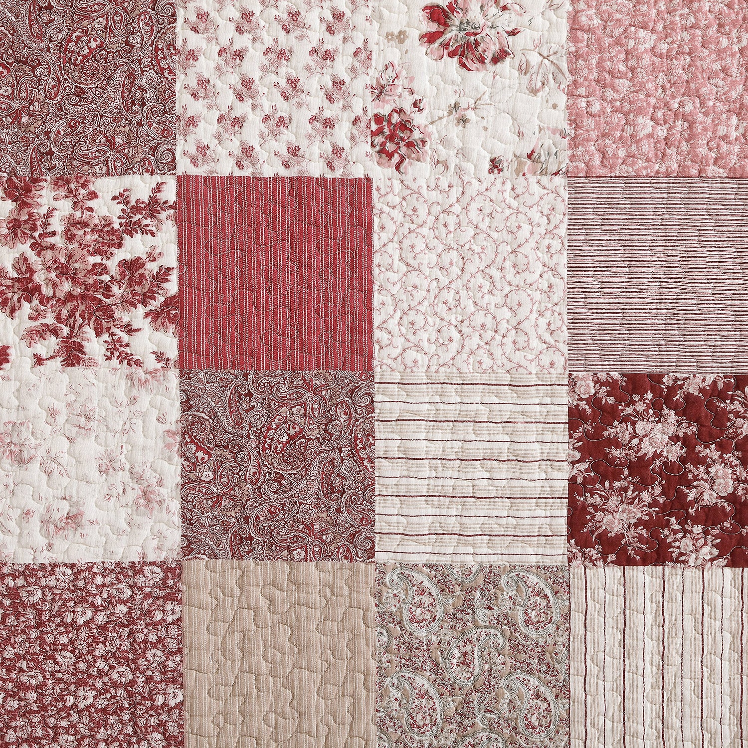 Laura Ashley Celi Patchwork Reversible Quilt Set