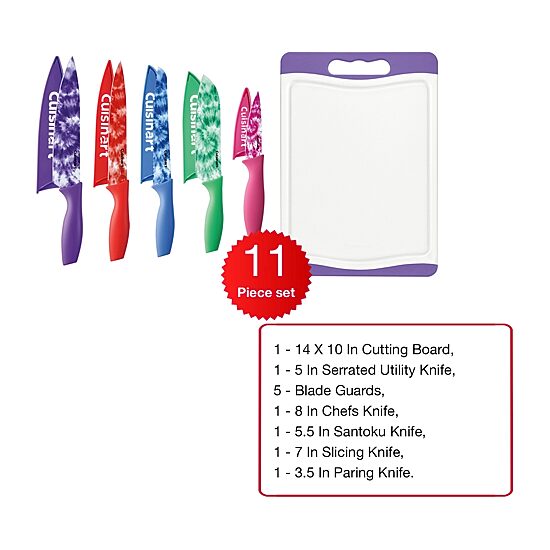 Cuisinart Tie Dye 11-pc. Cutting Board and Knife Set