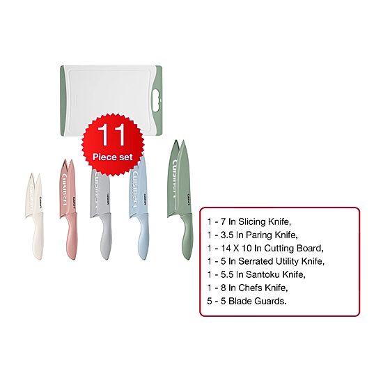 Cuisinart Pastel 11-pc. Cutting Board and Knife Set