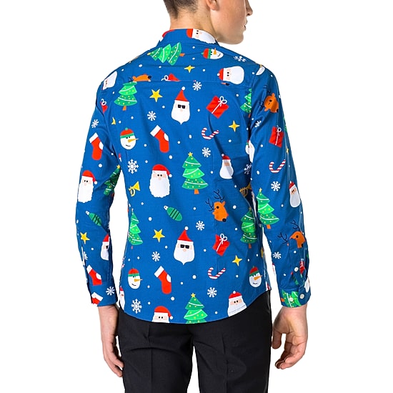 Opposuits Christmas Big Kid Boys Spread Collar Long Sleeve Dress Shirt