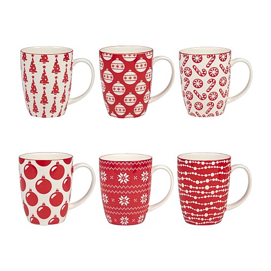 Certified International Peppermint Candy 6-pc. Coffee Mug