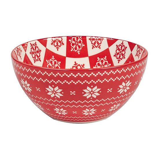 Certified International Peppermint Candy 6-pc. Porcelain Ice Cream Bowl